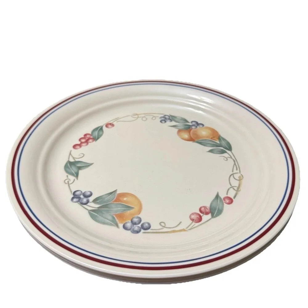 Lot Set of‎ 3 Vintage Corelle Abundance Luncheon Side or Salad Plates 8.5